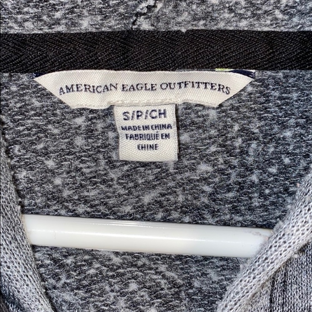 AE grey acid wash hoodie